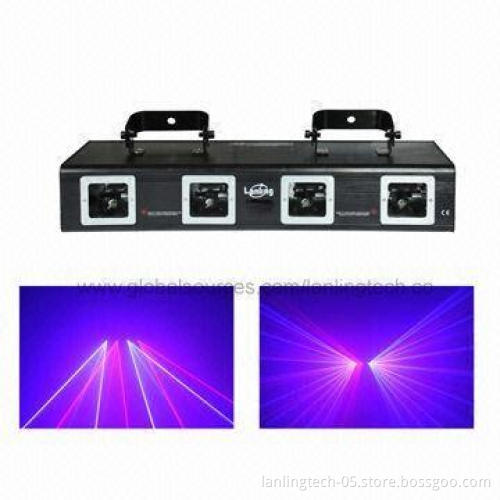 4-head Red, Green Disco Laser Show Lighting with Beautiful Aluminum Housing